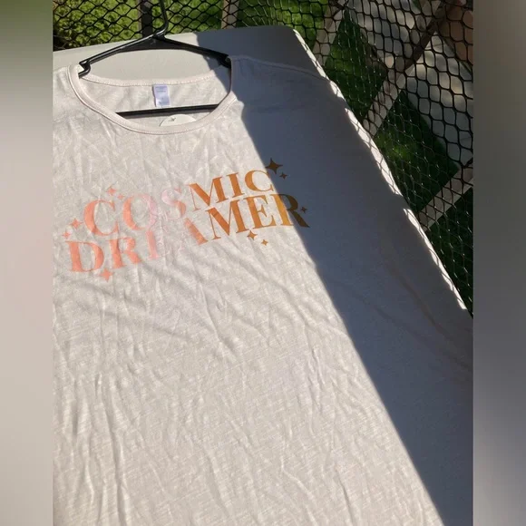 Cosmic Dreamer ✨ Stars Sparkles Sleep T Shirt Light Pink Cozy Pajamas Soft Shirt - Picture 3 of 12